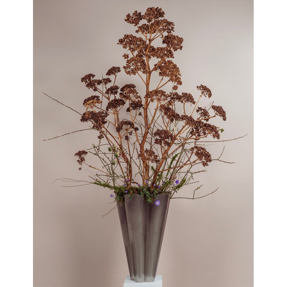 From The Anvil - Satin Marine SS (316) 40cm Flora Pot | Sku. 50755 | Trade Door Handles.