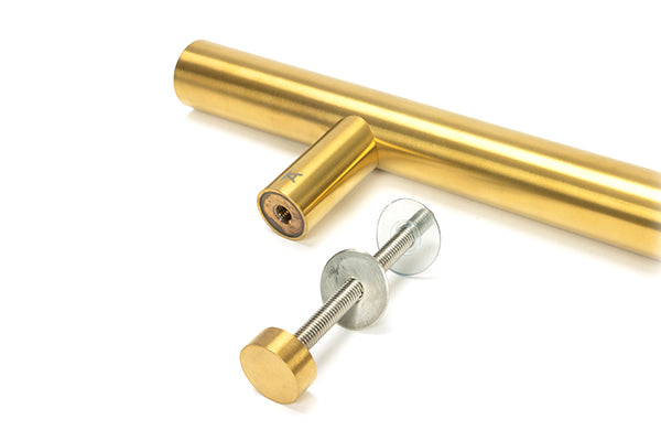 From The Anvil - Aged Brass (316) 0.6m T Bar Handle Bolt Fix 32mm | Sku. 50801 | Trade Door Handles.