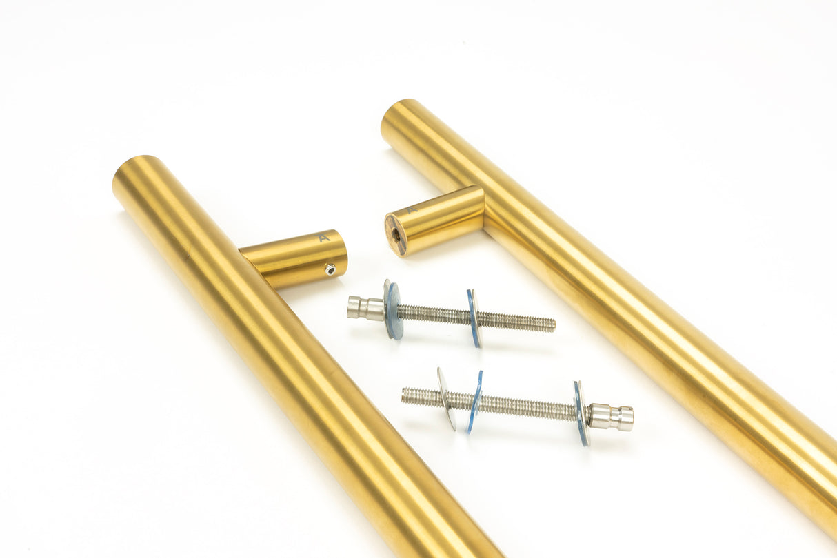 From The Anvil - Aged Brass (316) 1.5m T Bar Handle B2B 32mm | Sku. 50811 | Trade Door Handles.