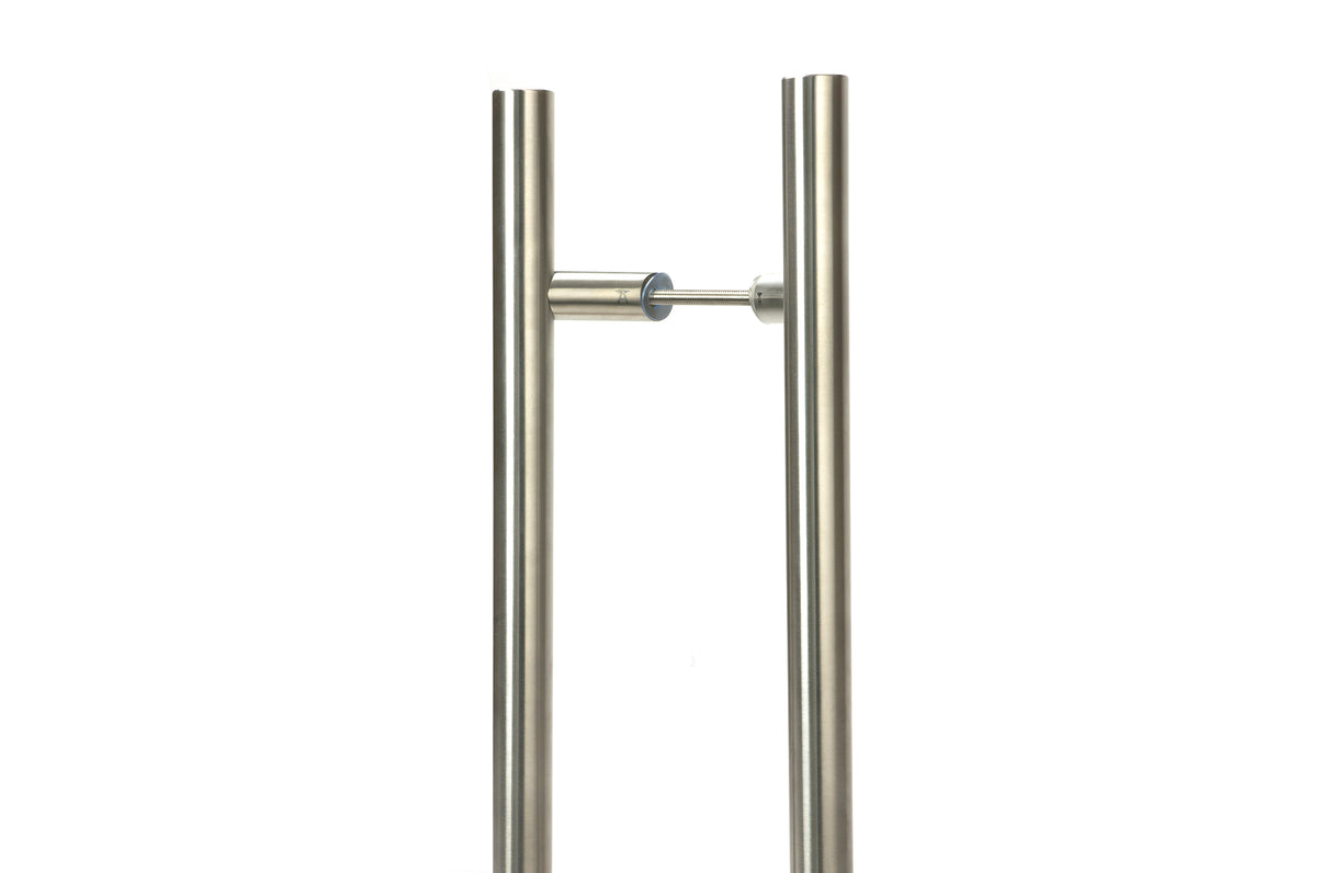 From The Anvil - Satin SS (304) 100mm Back to Back Fixings for T Bar (2) - Offset | Sku. 50817 | Trade Door Handles.
