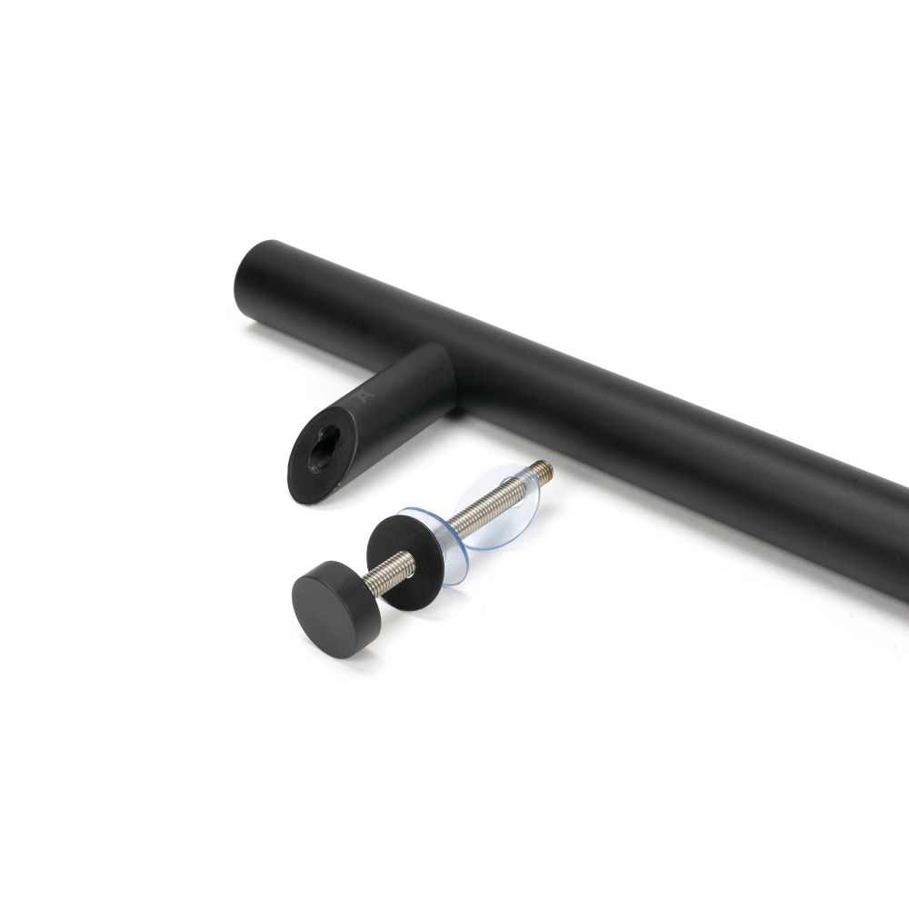 From The Anvil - Matt Black SS (304) 100mm Bolt Fixings for T Bar (2) - Offset | Sku. 50819 | Trade Door Handles.
