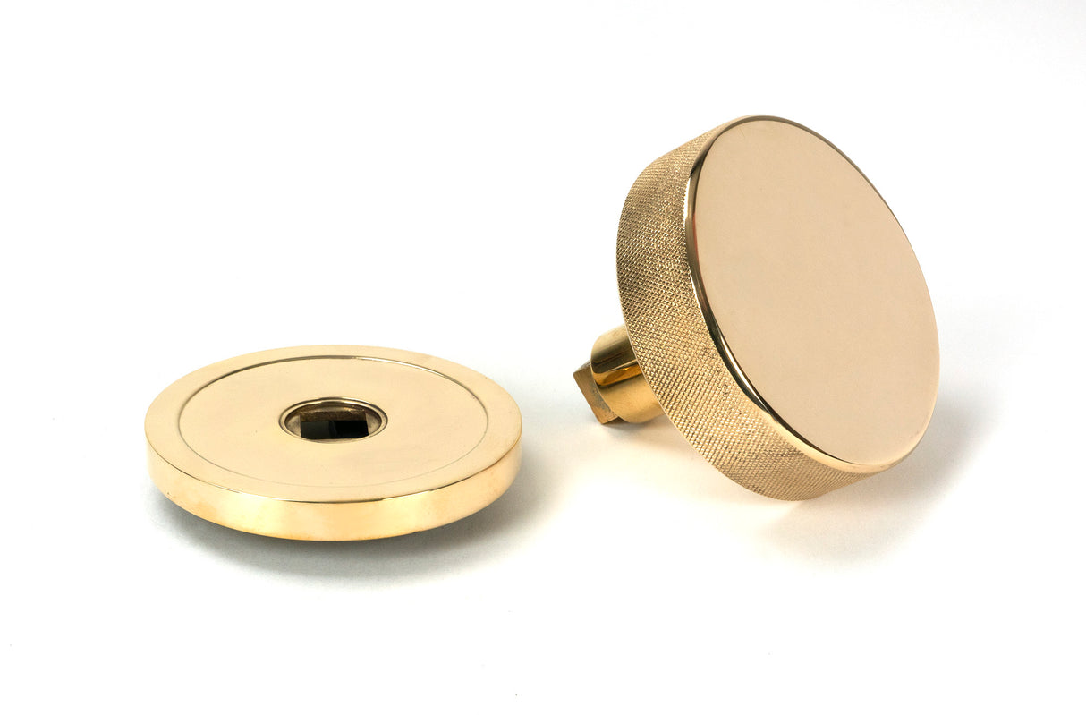 From The Anvil - Polished Brass Brompton Centre Door Knob (Plain) | Sku. 50826 | Trade Door Handles.