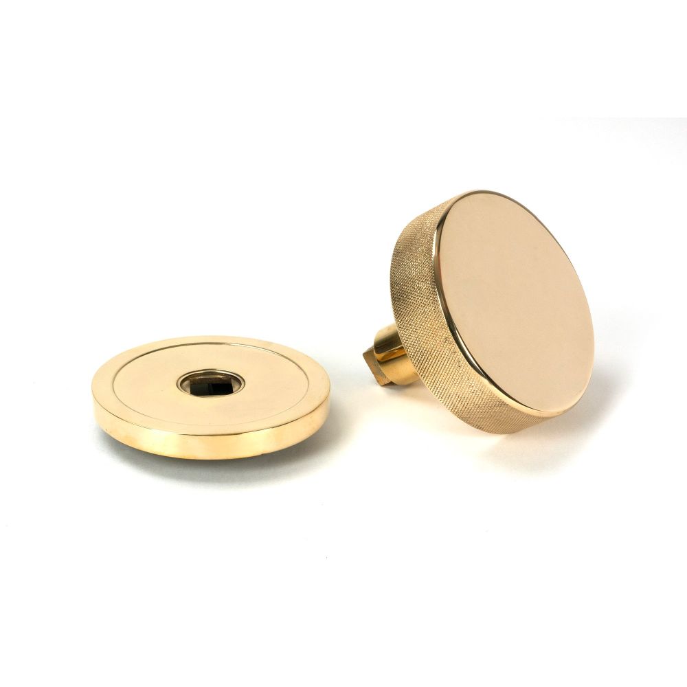 From The Anvil - Polished Brass Brompton Centre Door Knob (Plain) | Sku. 50826 | Trade Door Handles.