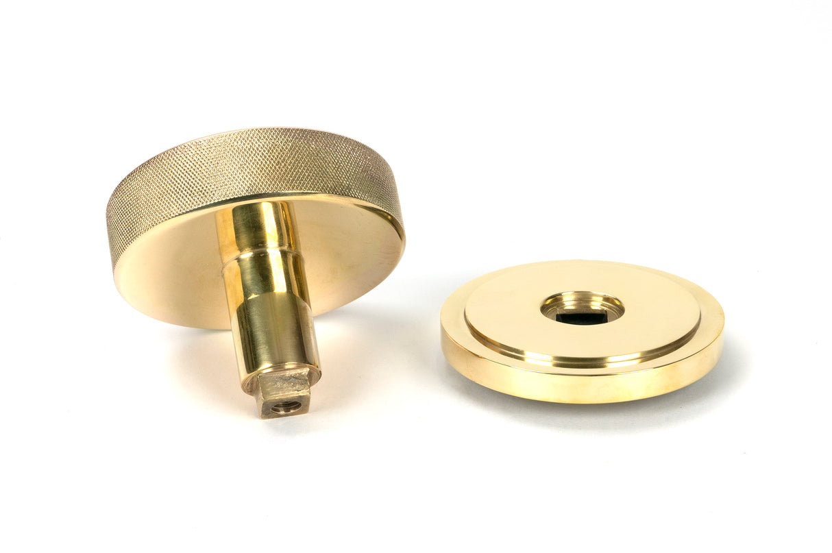 From The Anvil - Polished Brass Brompton Centre Door Knob (Art Deco) | Sku. 50827 | Trade Door Handles.