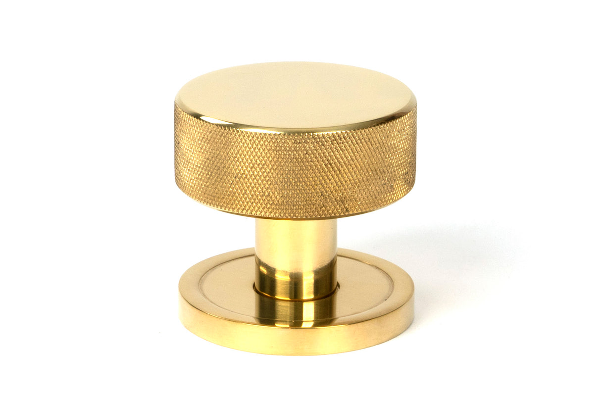 From The Anvil - Polished Brass Brompton Mortice/Rim Knob Set (Plain) | Sku. 50835 | Trade Door Handles.