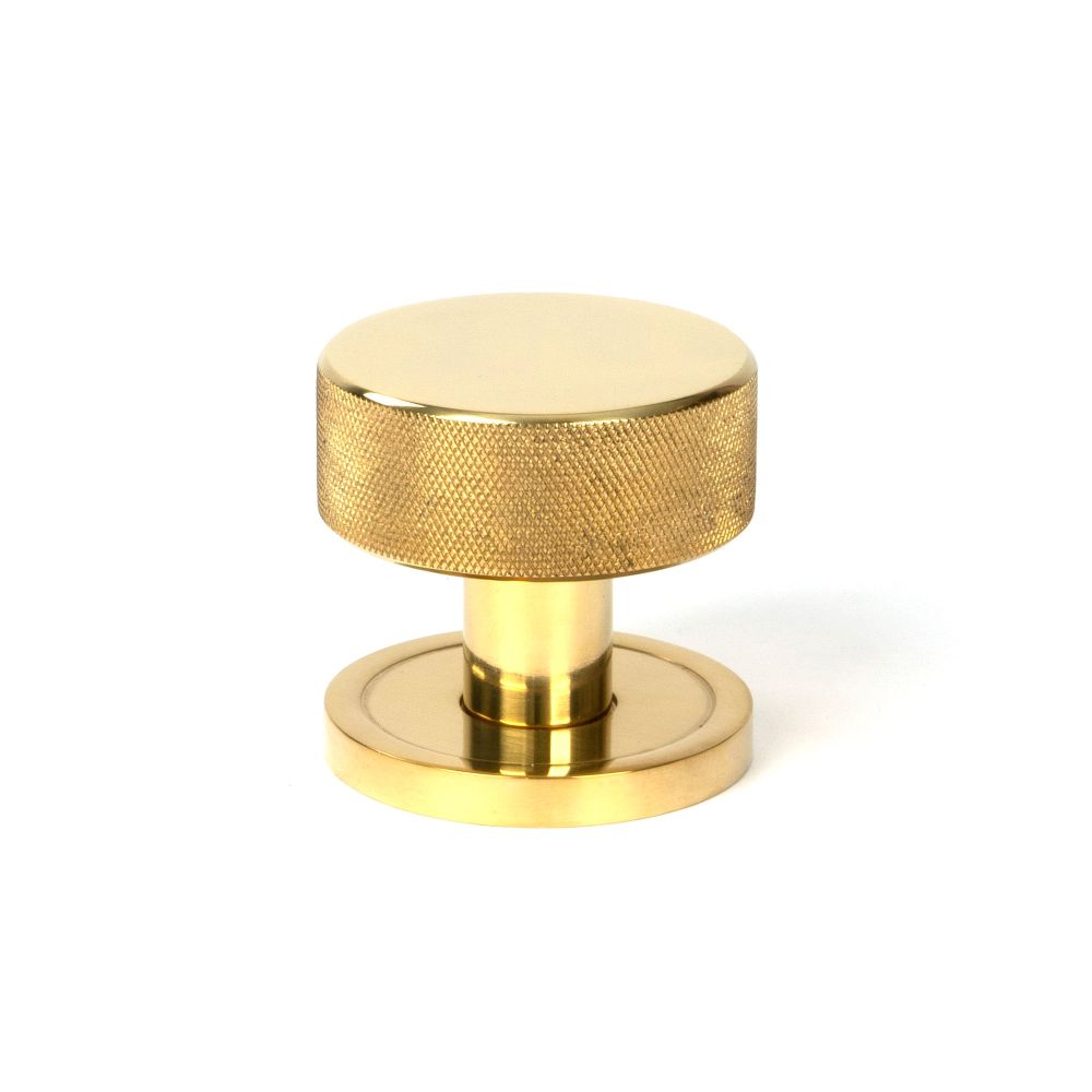 From The Anvil - Polished Brass Brompton Mortice/Rim Knob Set (Plain) | Sku. 50835 | Trade Door Handles.