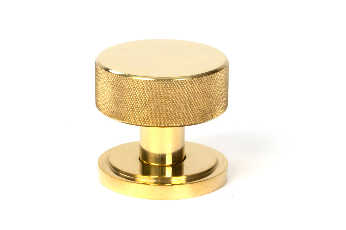 From The Anvil - Polished Brass Brompton Mortice/Rim Knob Set (Art Deco) | Sku. 50836 | Trade Door Handles.