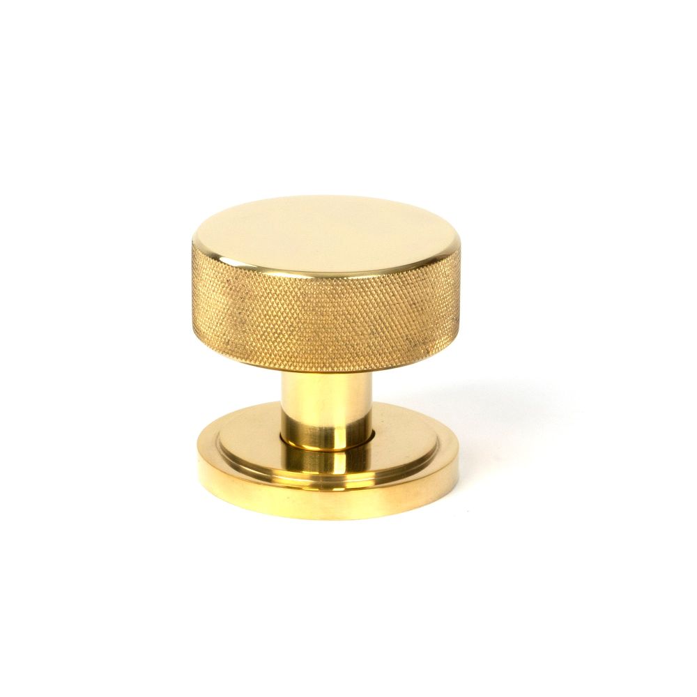 From The Anvil - Polished Brass Brompton Mortice/Rim Knob Set (Art Deco) | Sku. 50836 | Trade Door Handles.