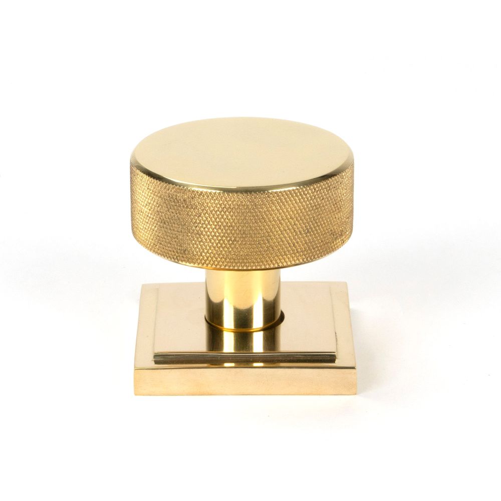From The Anvil - Polished Brass Brompton Mortice/Rim Knob Set (Square) | Sku. 50838 | Trade Door Handles.