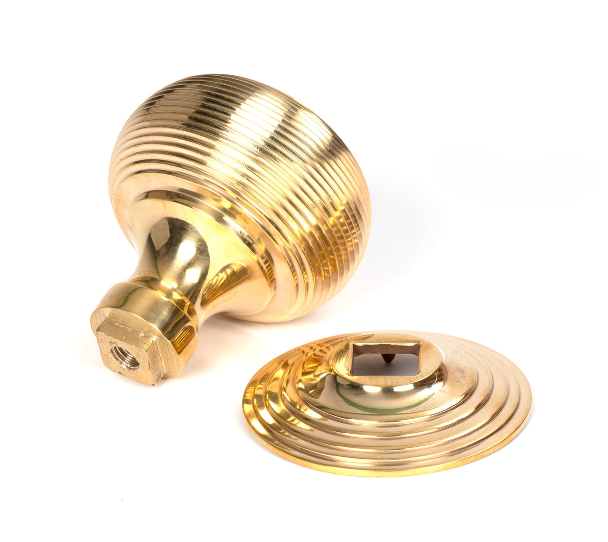 From The Anvil - Polished Brass Beehive Centre Door Knob | Sku. 50839 | Trade Door Handles.