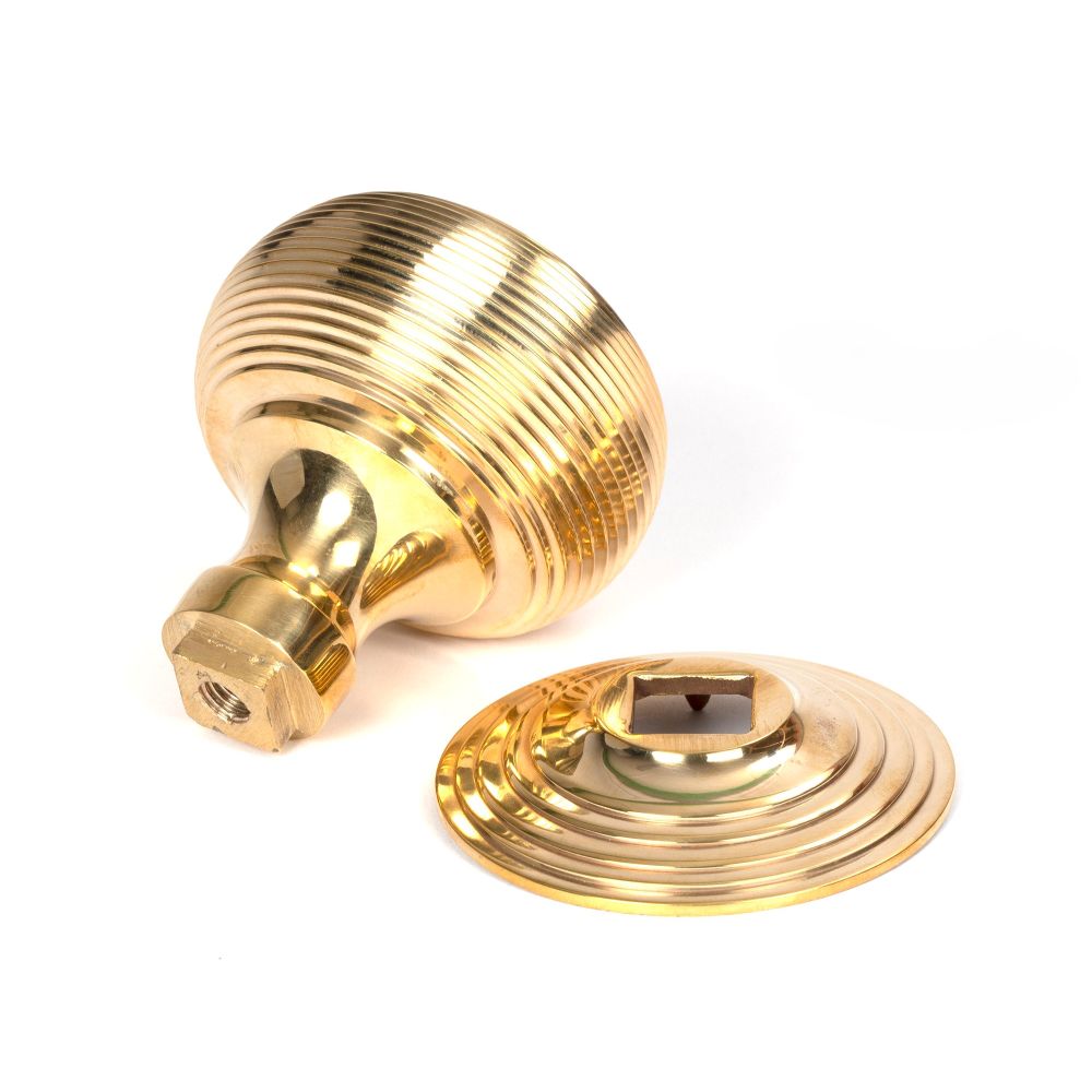 From The Anvil - Polished Brass Beehive Centre Door Knob | Sku. 50839 | Trade Door Handles.