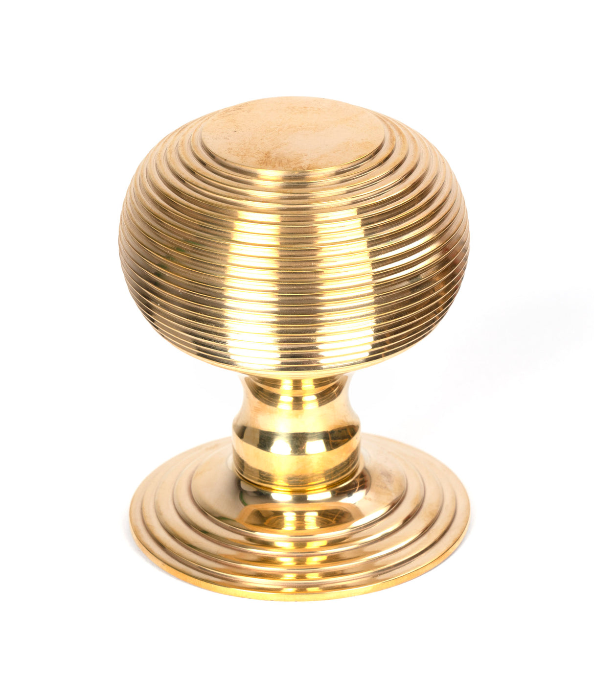From The Anvil - Polished Brass Beehive Centre Door Knob | Sku. 50839 | Trade Door Handles.