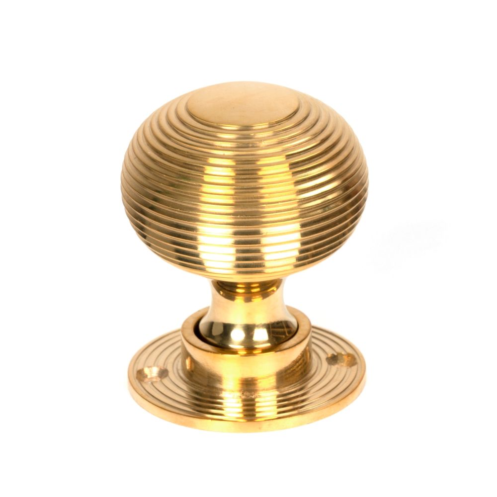 From The Anvil - Polished Brass Heavy Beehive Mortice/Rim Knob Set | Sku. 50840 | Trade Door Handles.