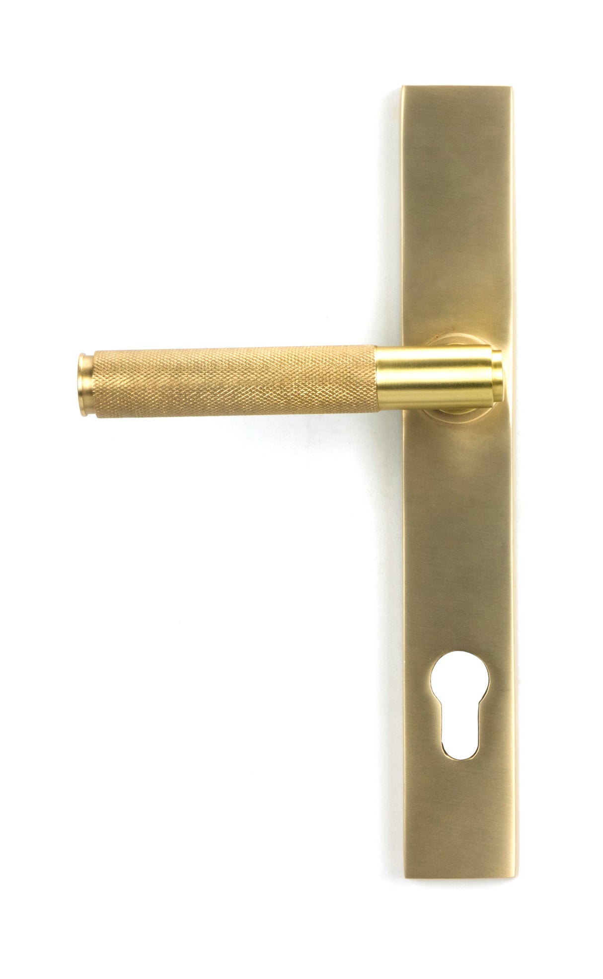 From The Anvil - Satin Brass Brompton Slimline Lever Espag. Lock Set | Sku. 50841 | Trade Door Handles.