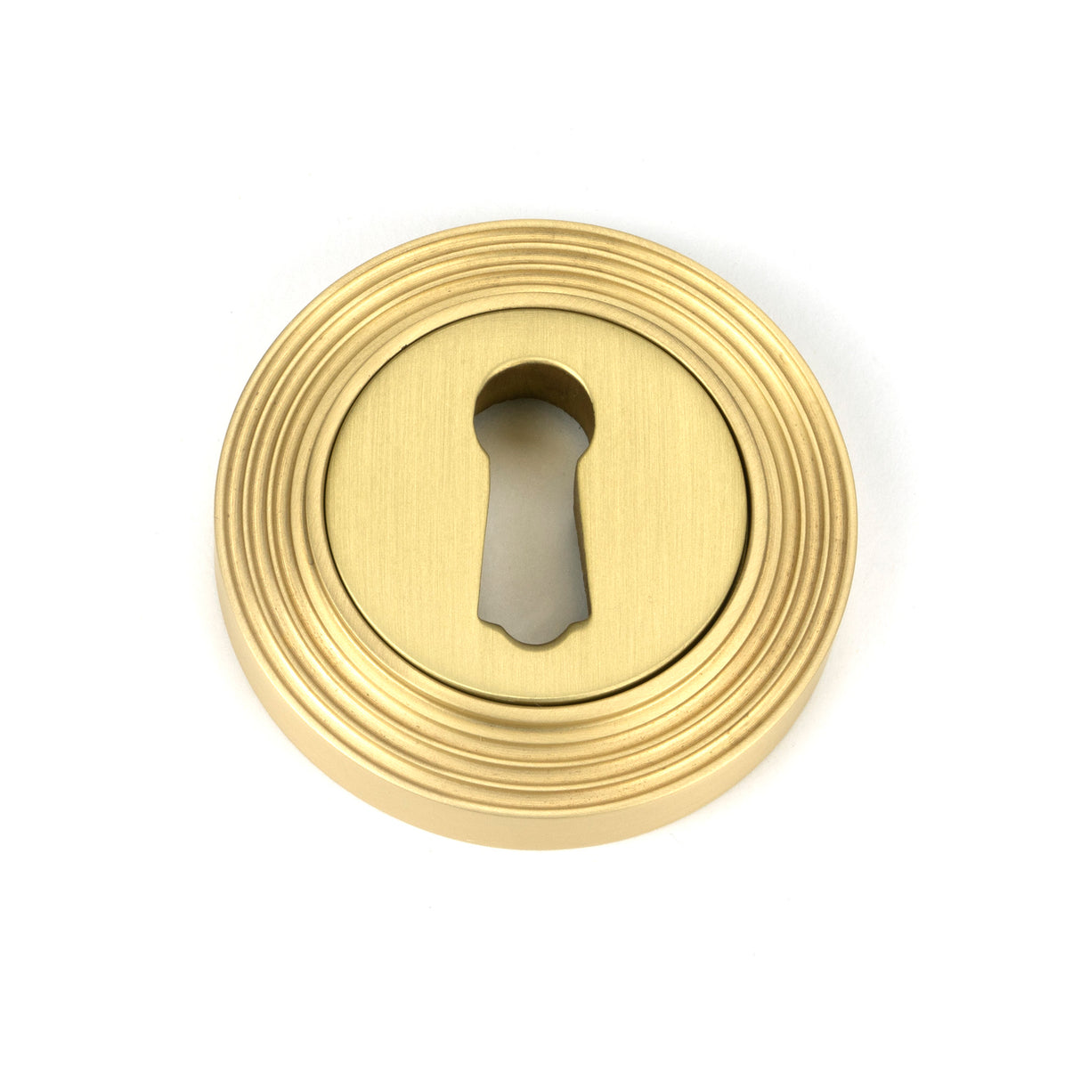 From The Anvil - Satin Brass Round Escutcheon (Beehive) | Sku. 50874 | Trade Door Handles.
