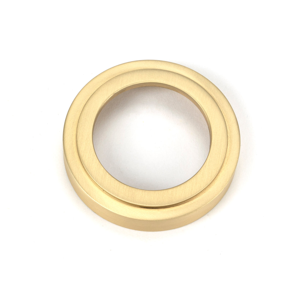 From The Anvil - Satin Brass Round Euro Escutcheon (Art Deco) | Sku. 50877 | Trade Door Handles.