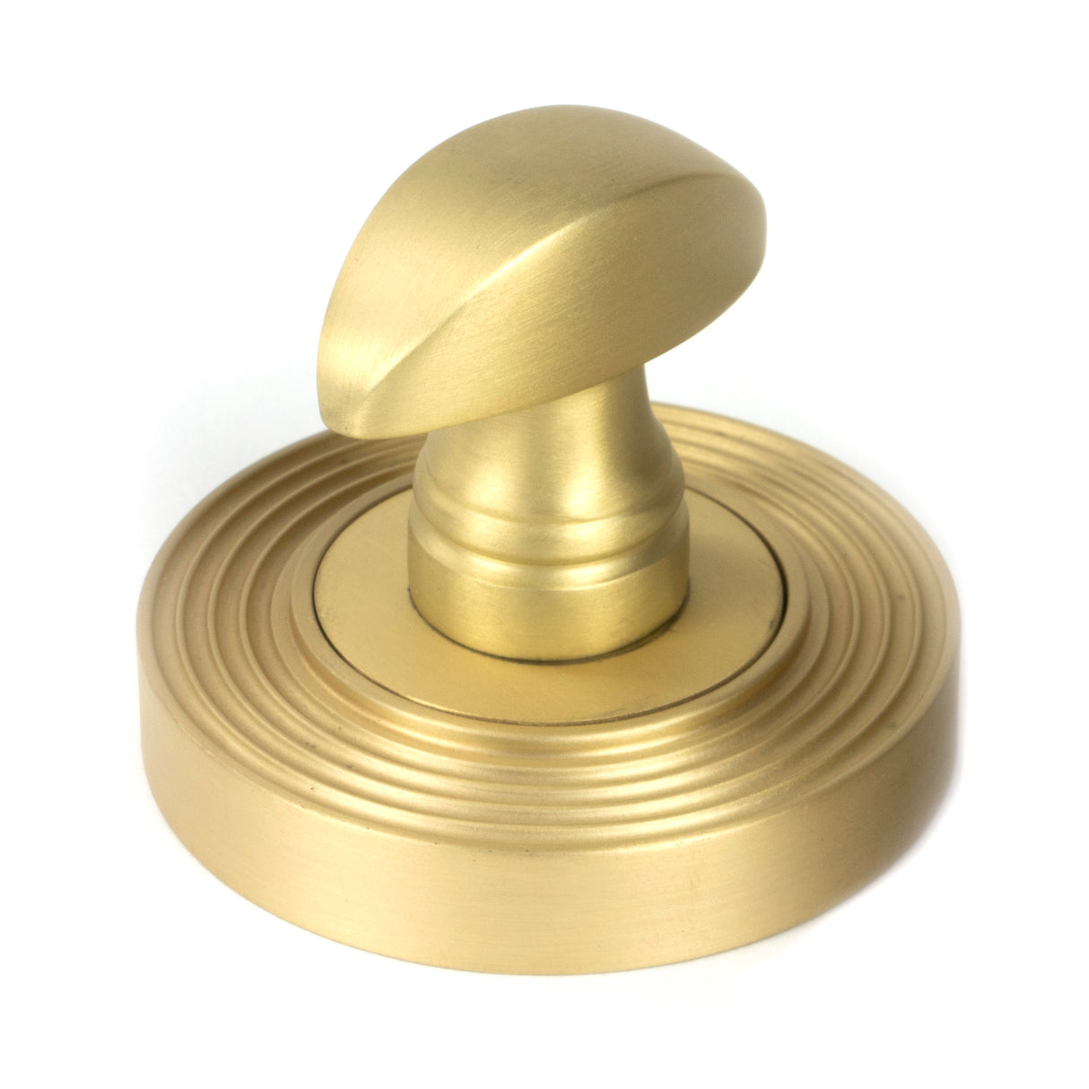 From The Anvil - Satin Brass Round Thumbturn Set (Beehive) | Sku. 50882 | Trade Door Handles.