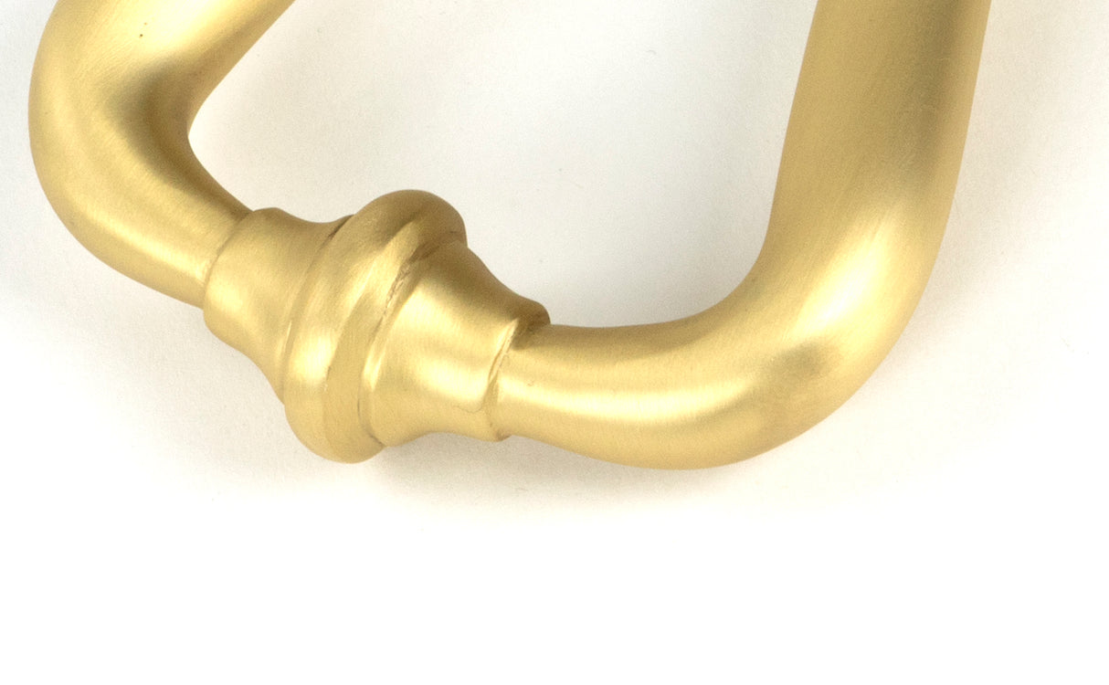 From The Anvil - Satin Brass Slimline Art Deco Door Knocker | Sku. 50886 | Trade Door Handles.