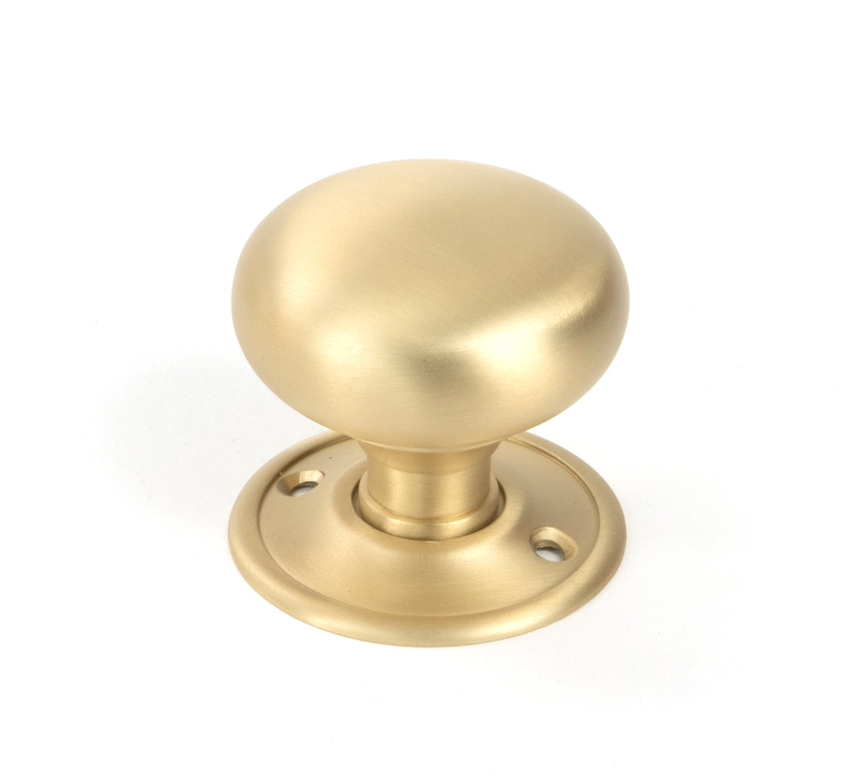 From The Anvil - Satin Brass Mushroom Mortice/Rim Knob Set | Sku. 50901 | Trade Door Handles.