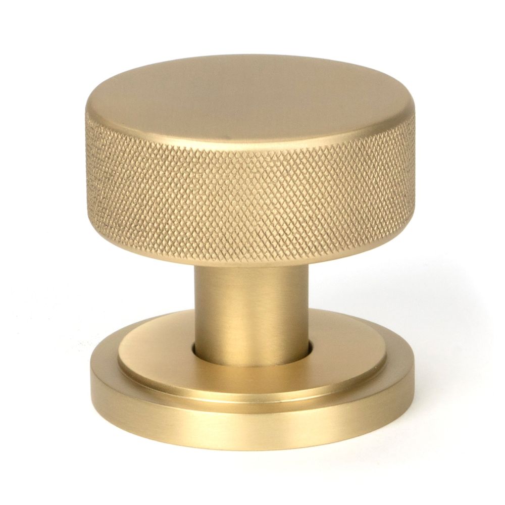 From The Anvil - Satin Brass Brompton Mortice/Rim Knob Set (Art Deco) | Sku. 50909 | Trade Door Handles.