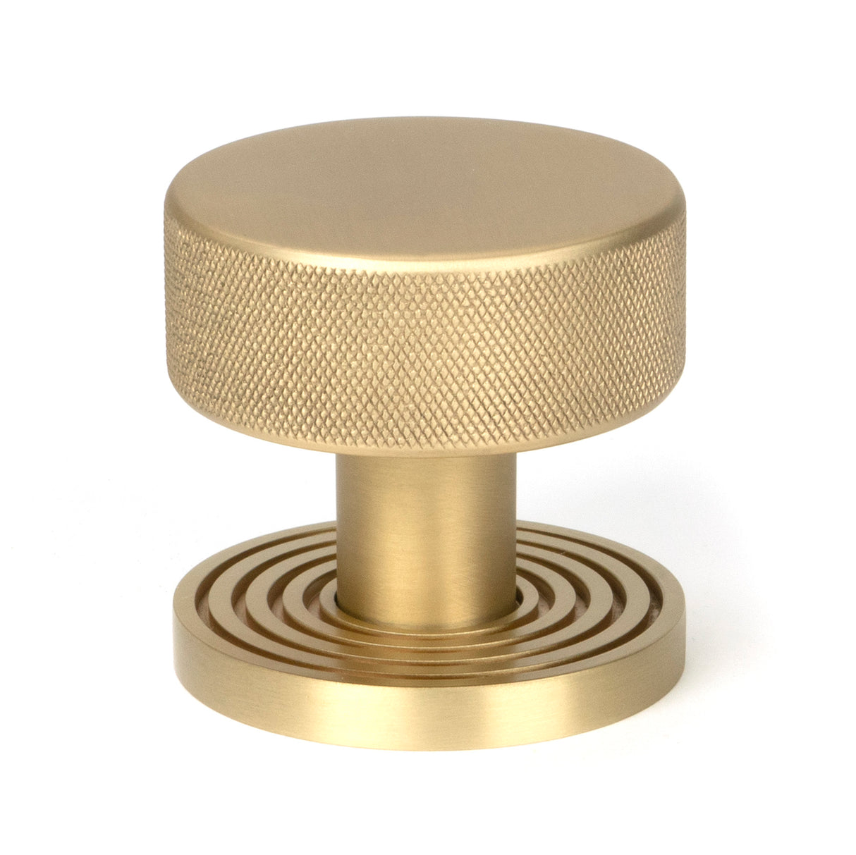 From The Anvil - Satin Brass Brompton Mortice/Rim Knob Set (Beehive) | Sku. 50910 | Trade Door Handles.