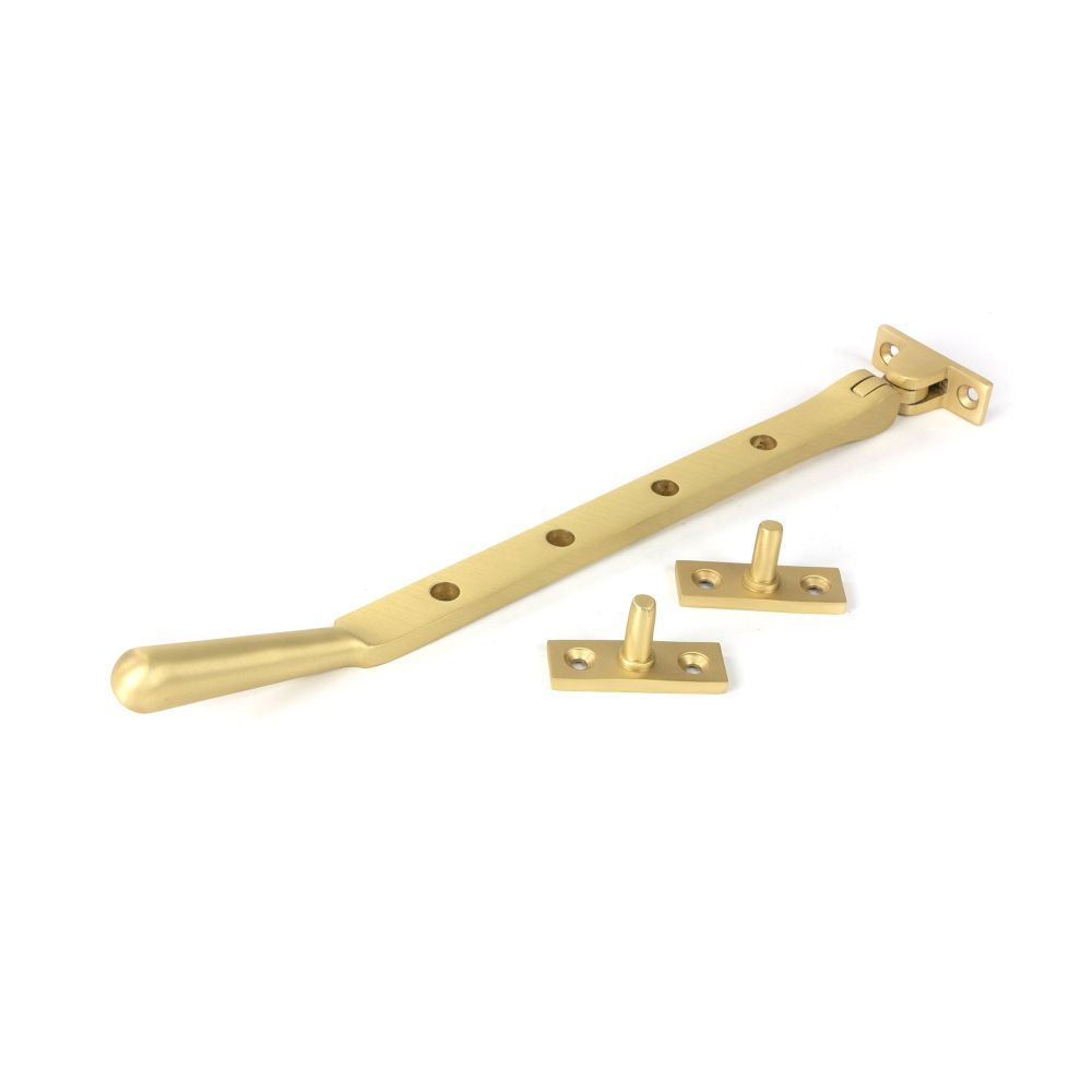 From The Anvil - Satin Brass 10" Newbury Stay | Sku. 50927 | Trade Door Handles.