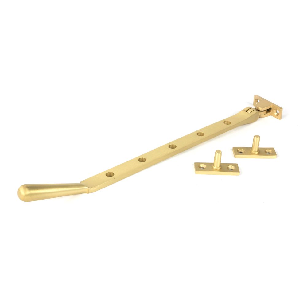 From The Anvil - Satin Brass 12" Newbury Stay | Sku. 50928 | Trade Door Handles.
