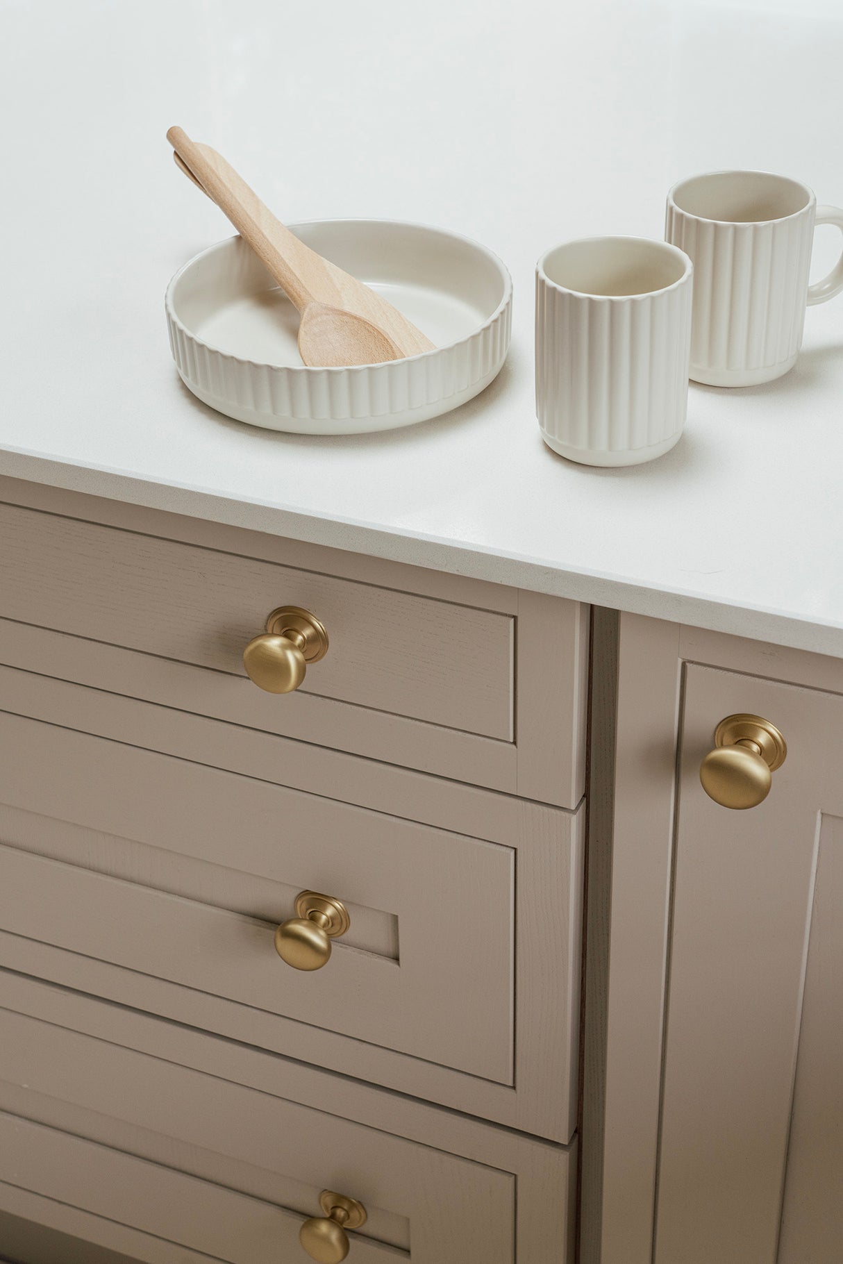 From The Anvil - Satin Brass Mushroom Cabinet Knob 38mm | Sku. 50930 | Trade Door Handles.