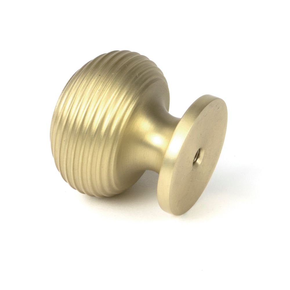 From The Anvil - Satin Brass Beehive Cabinet Knob 30mm | Sku. 50931 | Trade Door Handles.