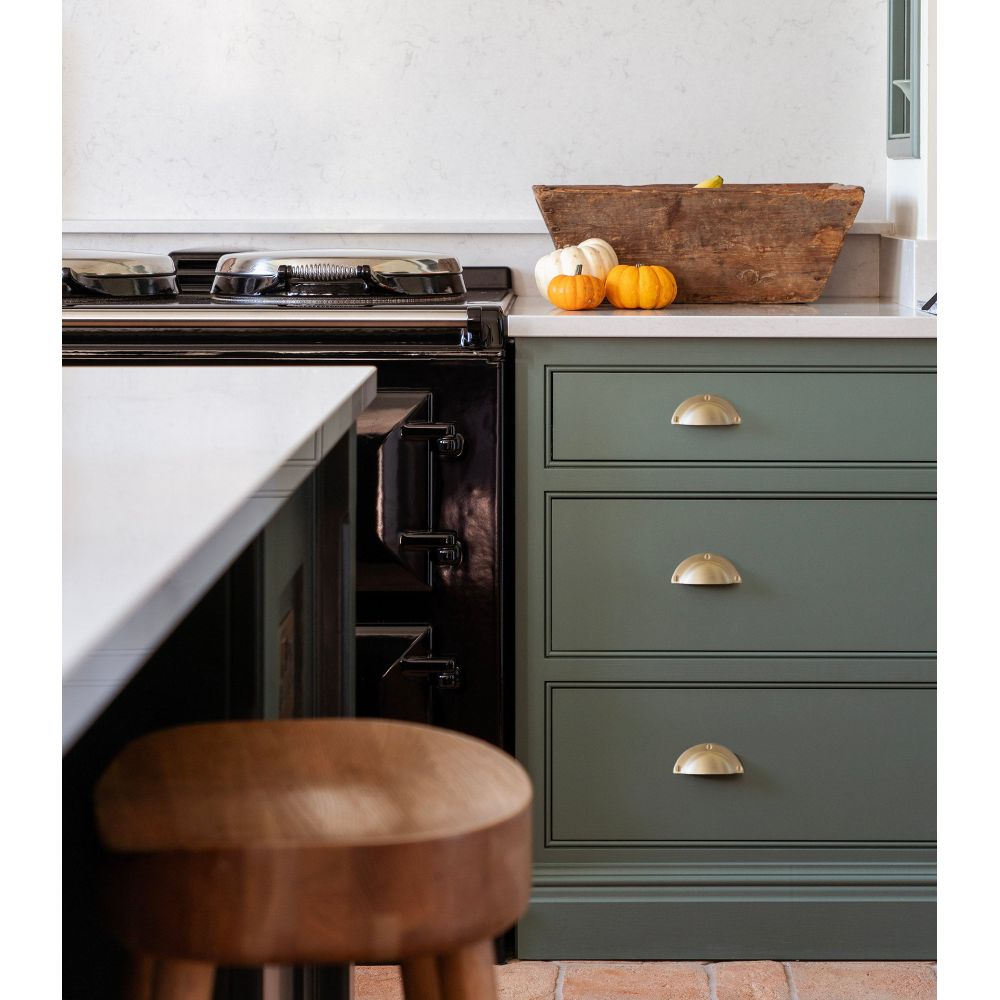 From The Anvil - Satin Brass 4" Plain Drawer Pull | Sku. 50950 | Trade Door Handles.