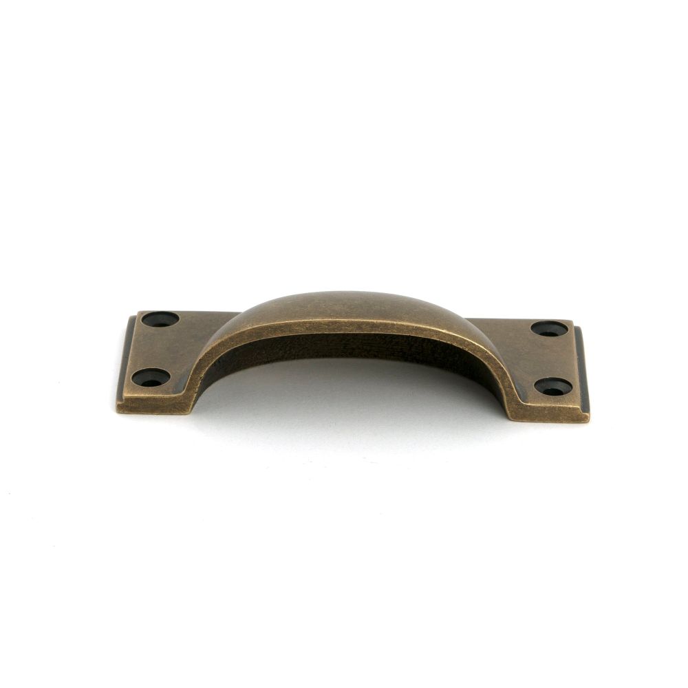 From The Anvil - Burnished Brass Art Deco Drawer Pull | Sku. 50967 | Trade Door Handles.