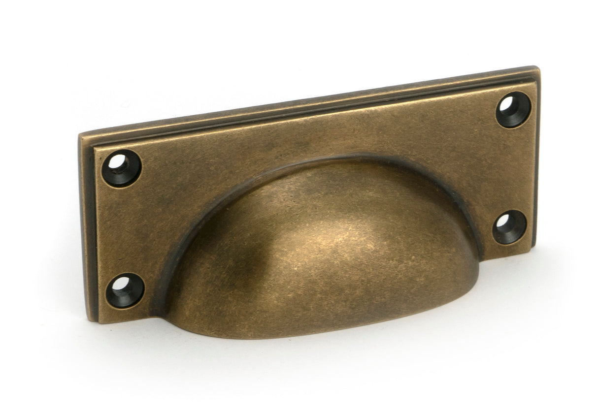 From The Anvil - Burnished Brass Art Deco Drawer Pull | Sku. 50967 | Trade Door Handles.
