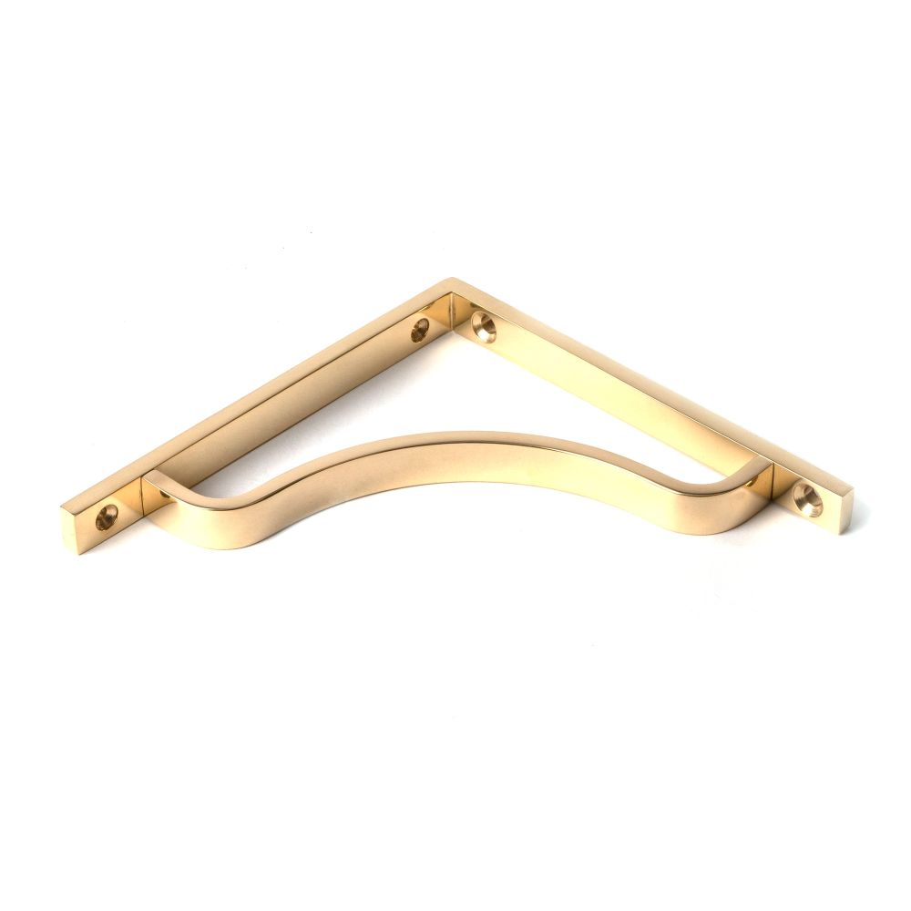 From The Anvil - Polished Brass Abingdon Shelf Bracket (150mm x 150mm) | Sku. 51085 | Trade Door Handles.