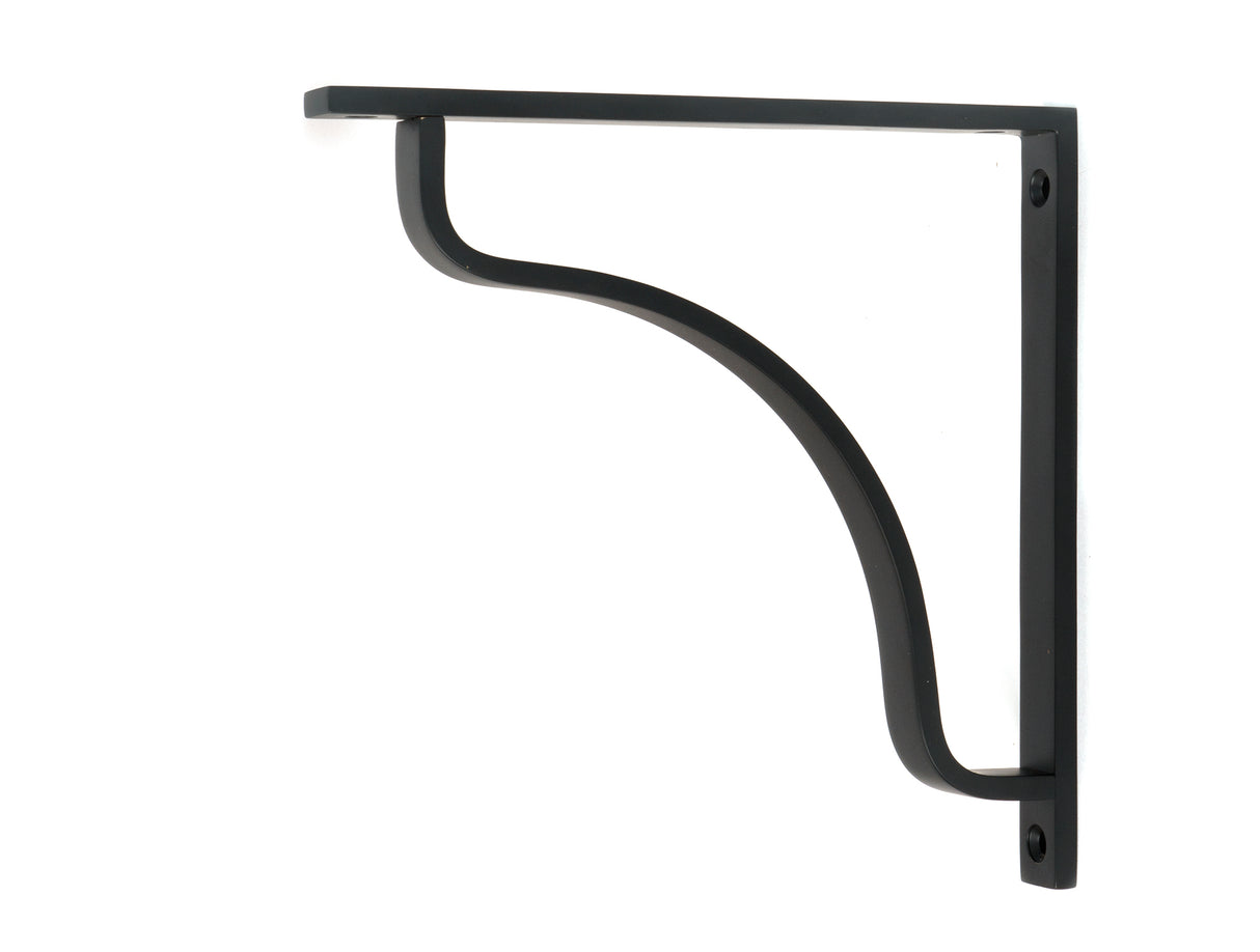 From The Anvil - Matt Black Abingdon Shelf Bracket (200mm x 200mm) | Sku. 51104 | Trade Door Handles.
