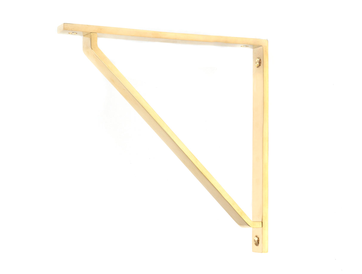 From The Anvil - Polished Brass Barton Shelf Bracket (200mm x 200mm) | Sku. 51115 | Trade Door Handles.