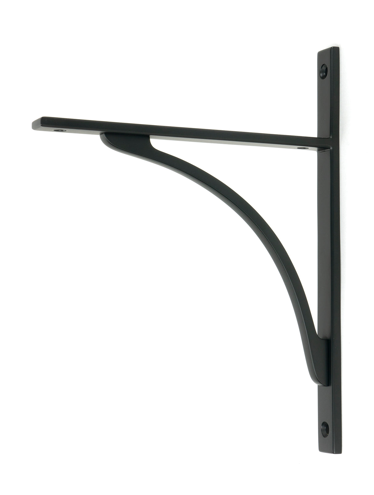 From The Anvil - Matt Black Apperley Shelf Bracket (260mm x 200mm) | Sku. 51134 | Trade Door Handles.