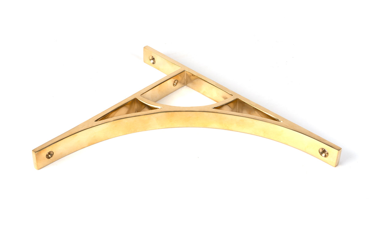From The Anvil - Polished Brass Tyne Shelf Bracket (260mm x 200mm) | Sku. 51165 | Trade Door Handles.