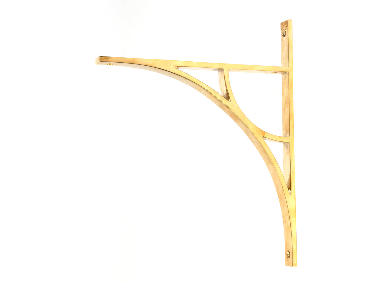 From The Anvil - Polished Brass Tyne Shelf Bracket (314mm x 250mm) | Sku. 51175 | Trade Door Handles.