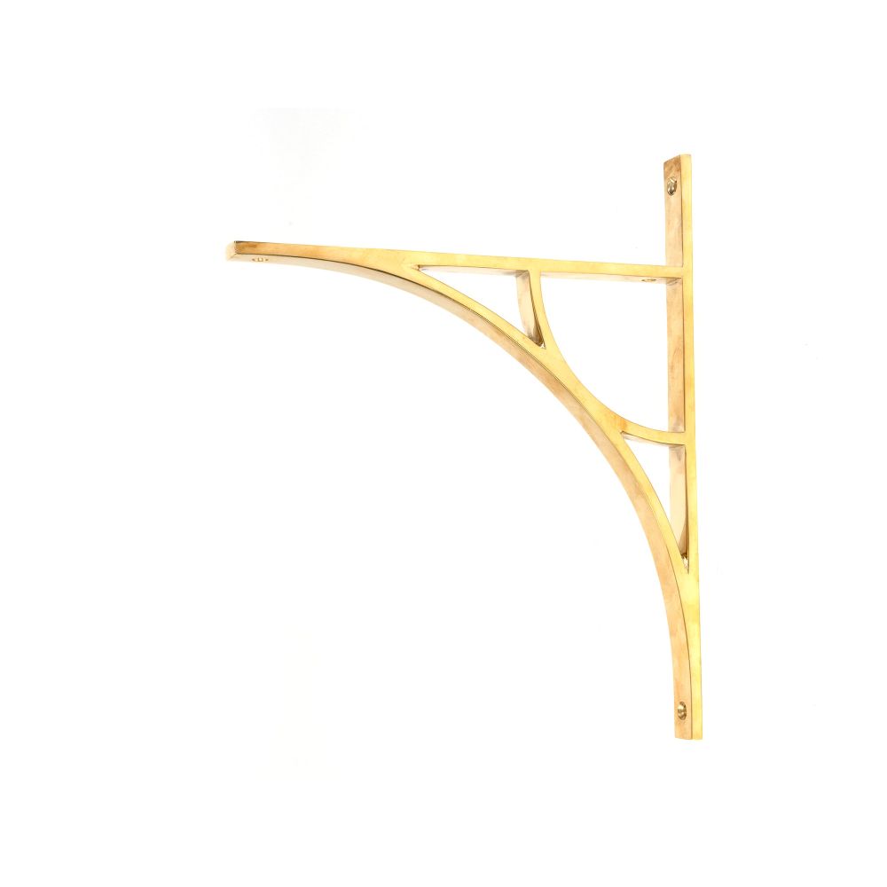 From The Anvil - Polished Brass Tyne Shelf Bracket (314mm x 250mm) | Sku. 51175 | Trade Door Handles.