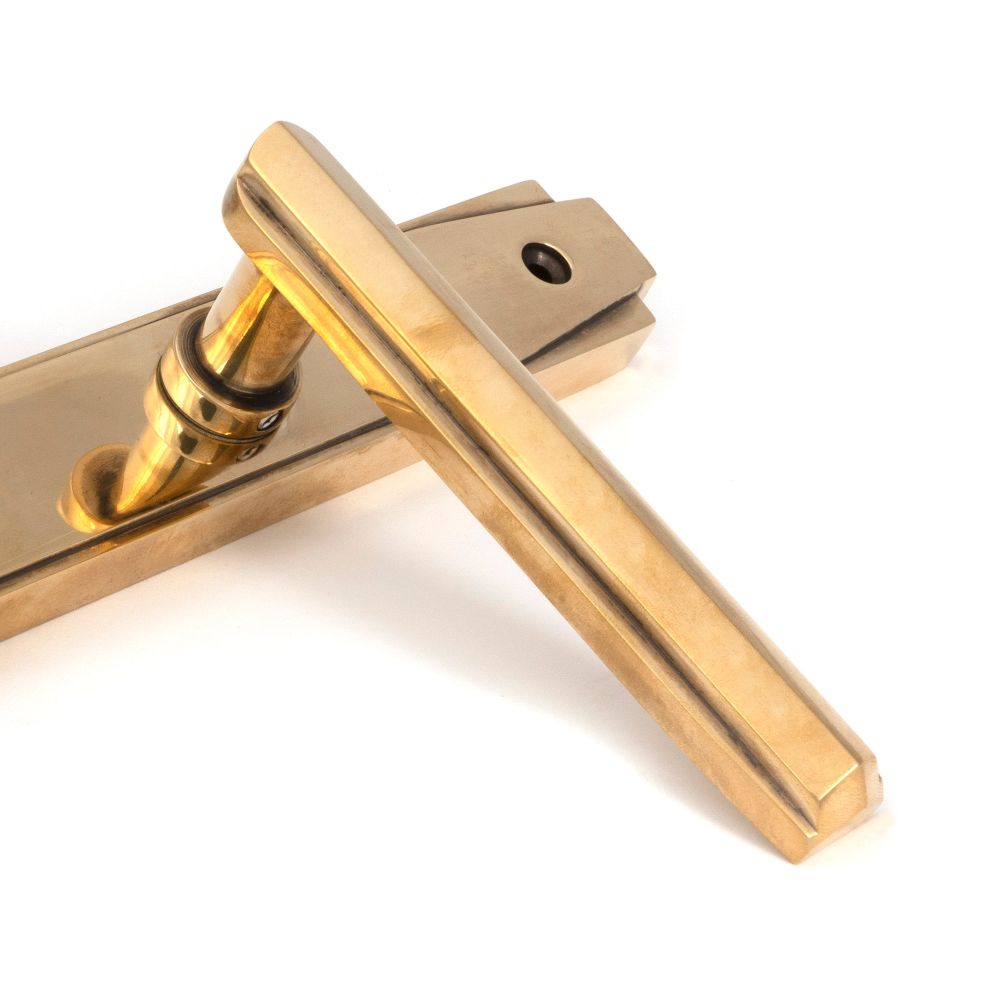 From The Anvil - Aged Brass Art Deco Slimline Lever Espag. Lock Set | Sku. 51186 | Trade Door Handles.