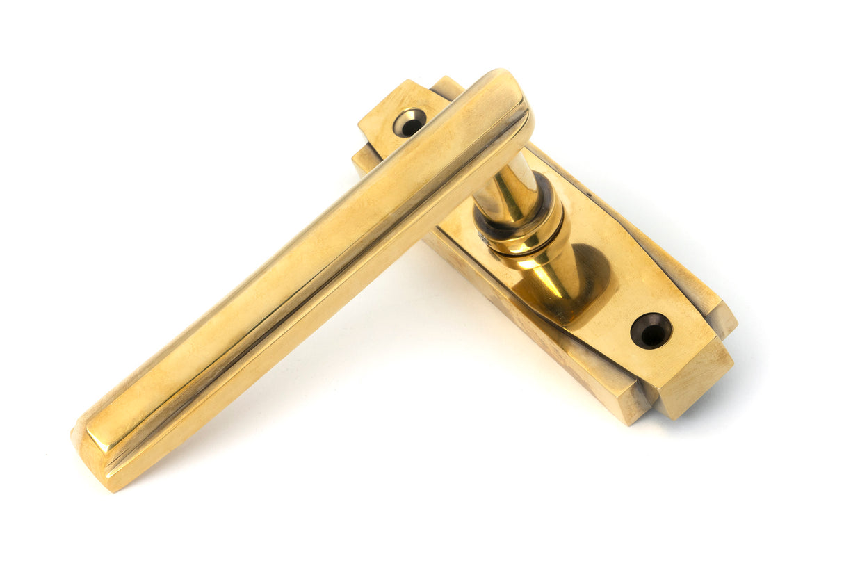 From The Anvil - Aged Brass Art Deco Lever on Rose Set | Sku. 51192 | Trade Door Handles.