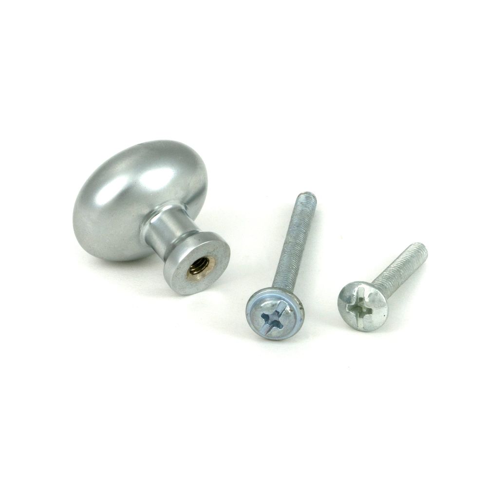 From The Anvil - Satin Chrome Moore Cabinet Knob - 25mm | Sku. 51238 | Trade Door Handles.