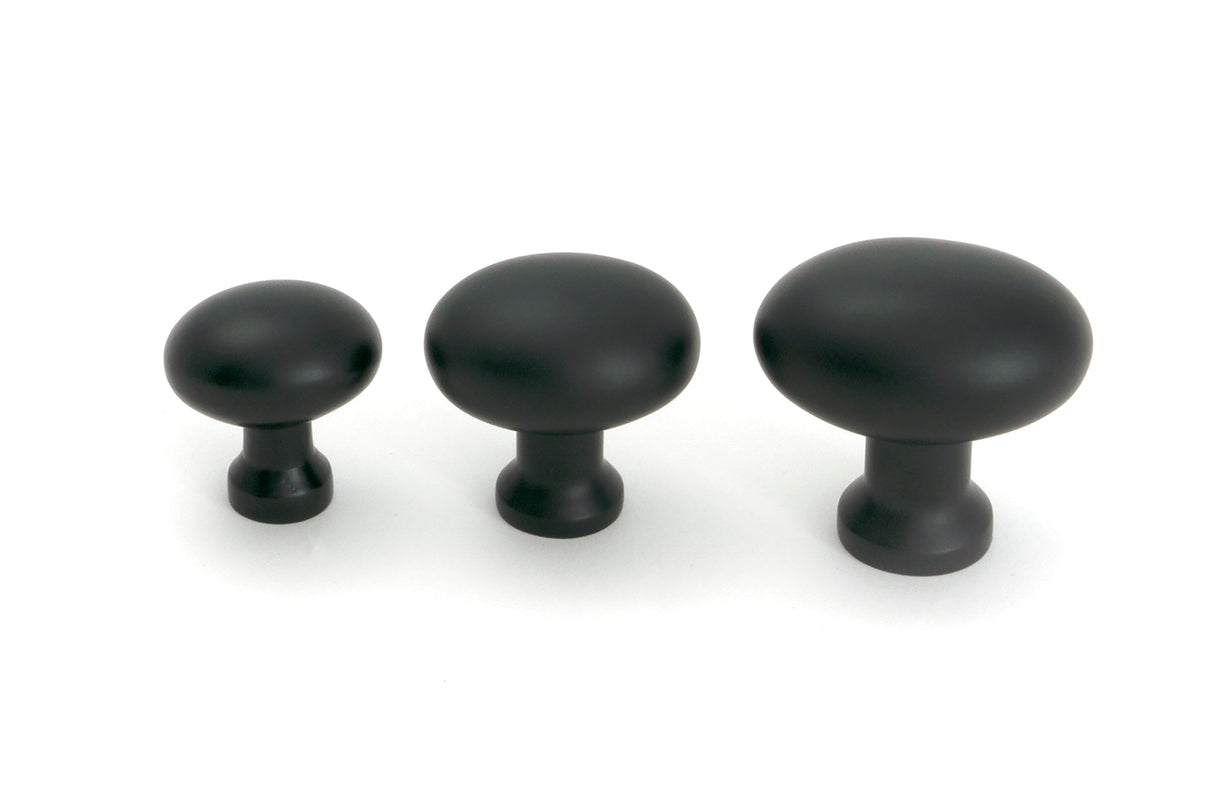 From The Anvil - Matt Black Moore Cabinet Knob - 25mm | Sku. 51250 | Trade Door Handles.