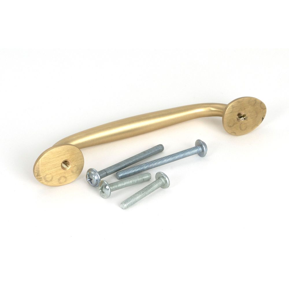From The Anvil - Satin Brass Moore Pull Handle - Small | Sku. 51259 | Trade Door Handles.