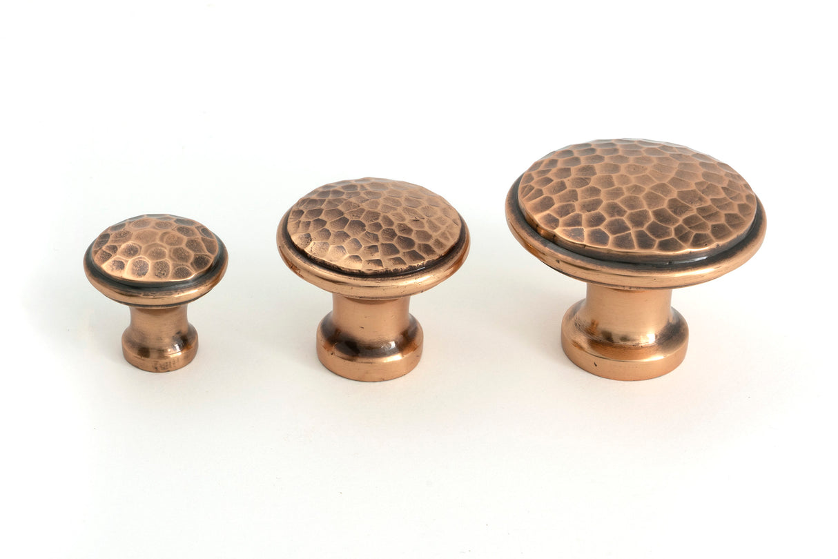 From The Anvil - Polished Bronze Hammered Cabinet Knob - Large | Sku. 51297 | Trade Door Handles.