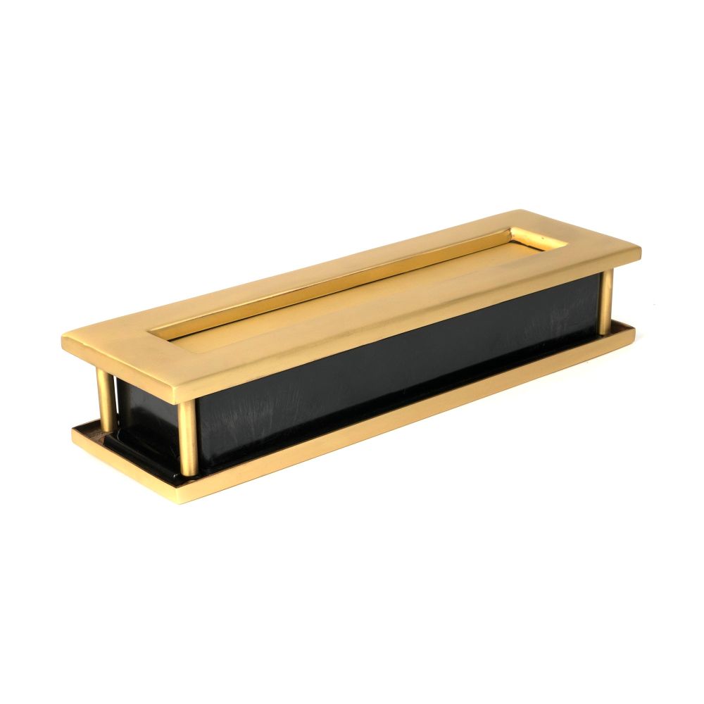 From The Anvil - Satin Brass Traditional Letterbox | Sku. 51308 | Trade Door Handles.
