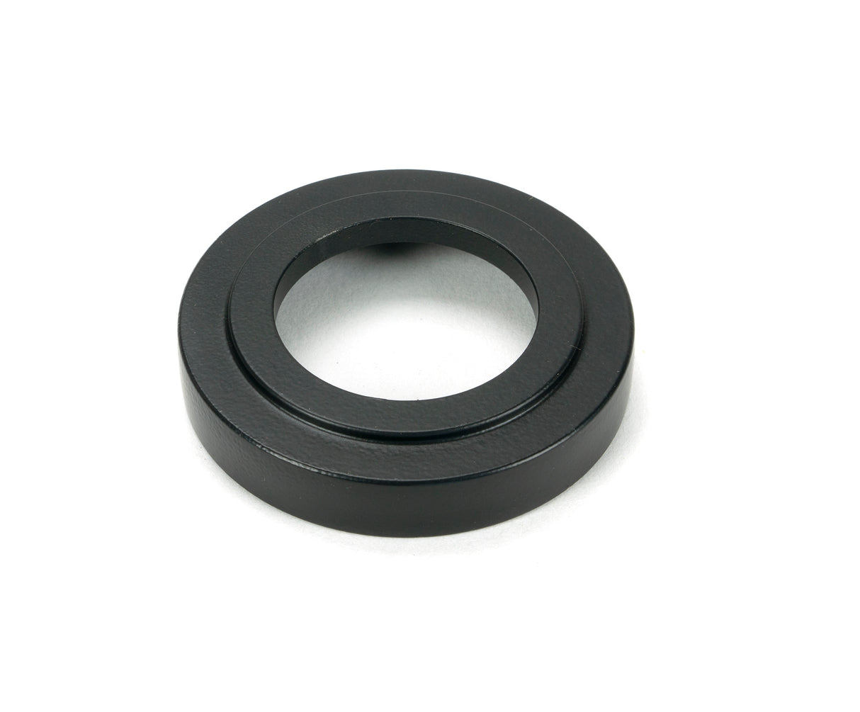 From The Anvil - Matt Black Newbury Lever on Rose Set (Art Deco) - Unsprung | Sku. 51327 | Trade Door Handles.