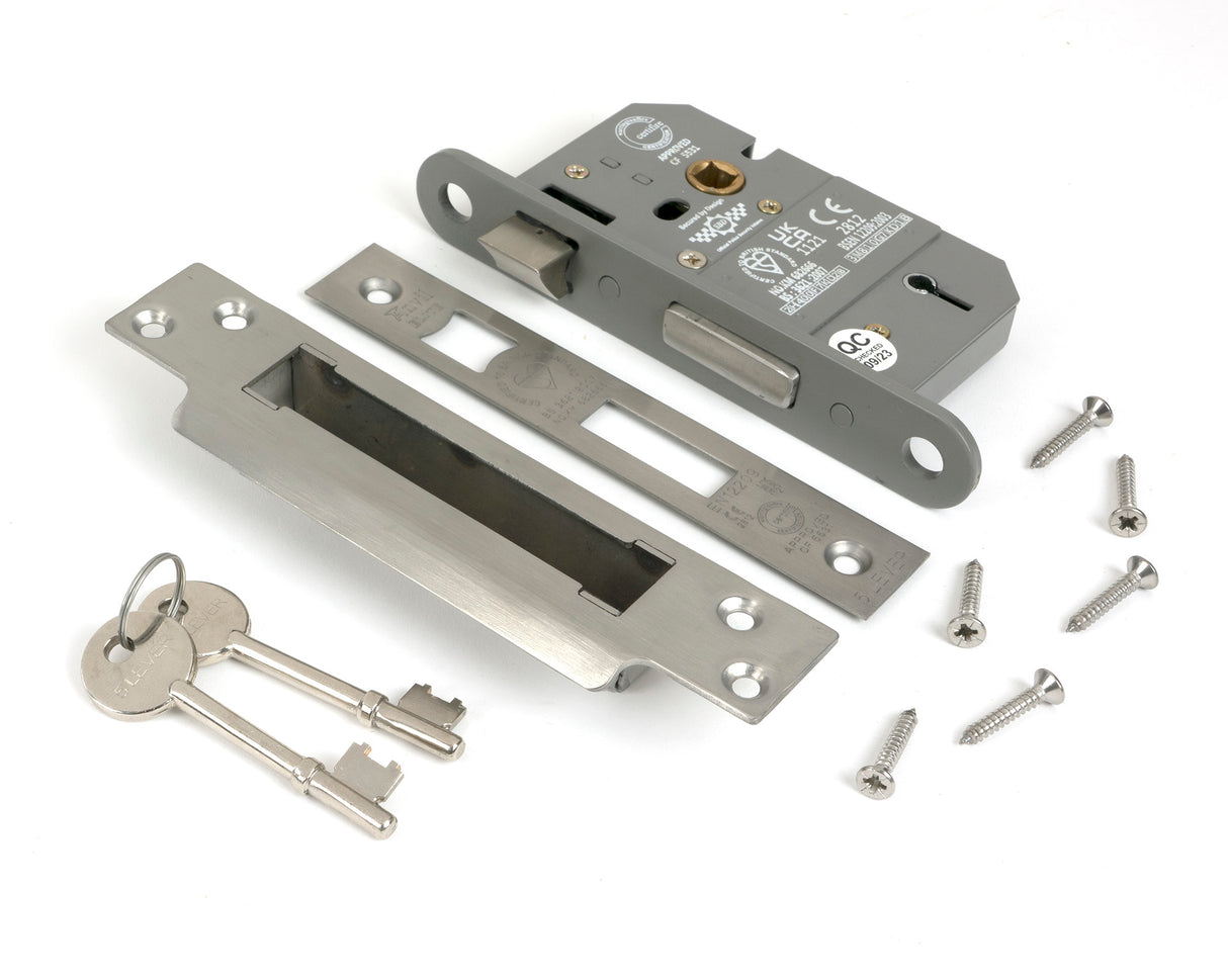 From The Anvil - Satin Chrome 2.5" 5 Lever BS Sash Lock KA | Sku. 51360 | Trade Door Handles.