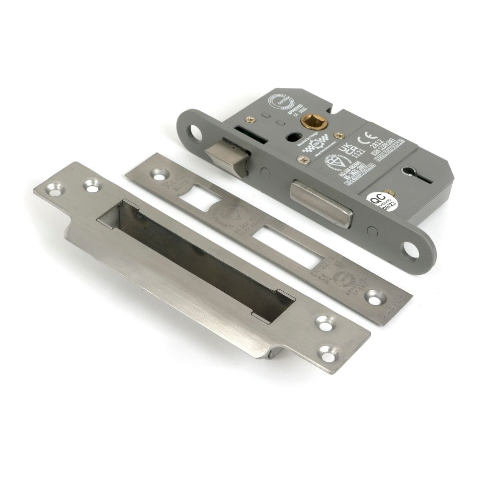 From The Anvil - Satin Chrome 2.5" 5 Lever BS Sash Lock KA | Sku. 51360 | Trade Door Handles.