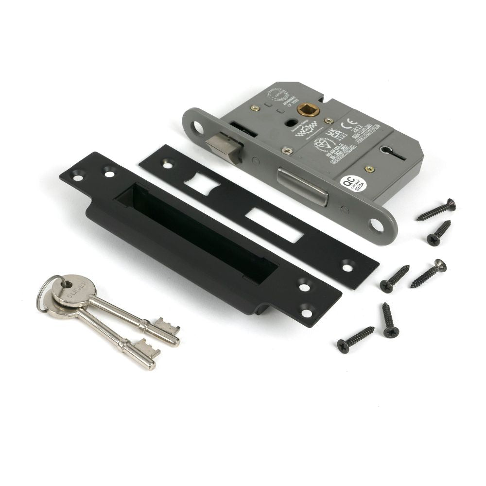 From The Anvil - Aged Bronze 3" 5 Lever BS Sash Lock KA | Sku. 51371 | Trade Door Handles.